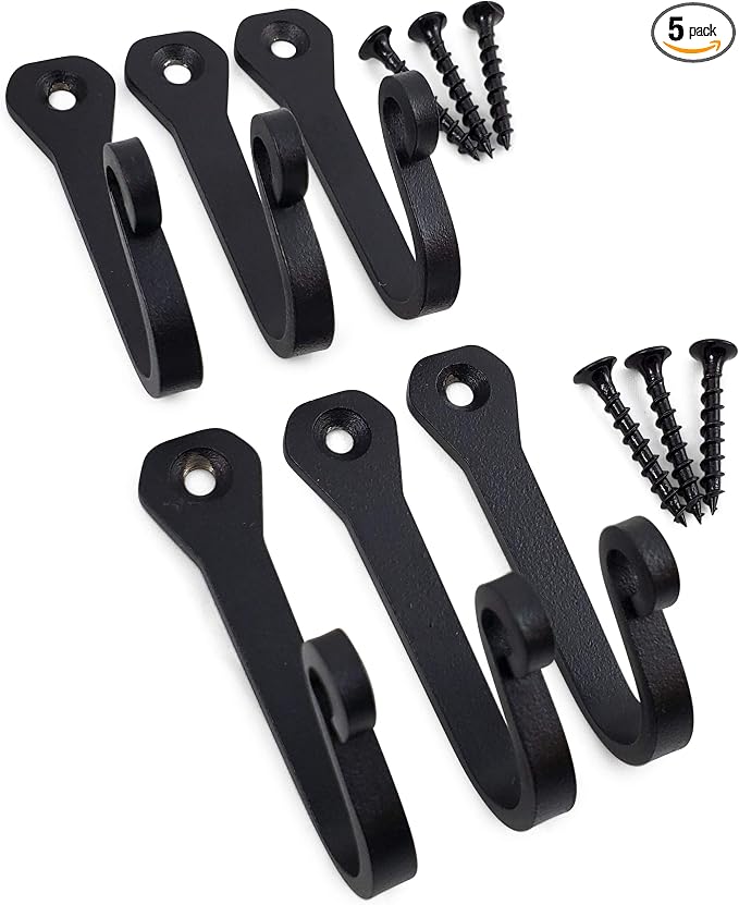 Heavy Duty Cast Iron Wall Hooks – Multi-Purpose hangers by ClaimedCorner