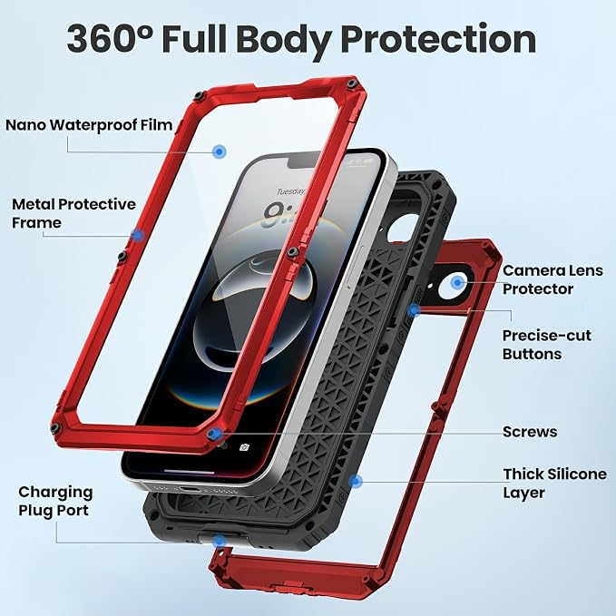 Mitywah Waterproof Case for iPhone 16e and for iPhone 17e, Shockproof Heavy - Image 4