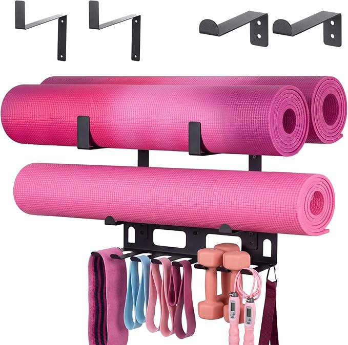 Novabright Gym Storage Rack Resistance Band Rack Multi Purpose Wall Mount by Unknown