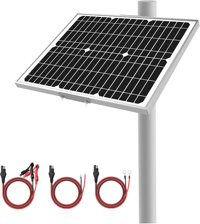 12V 20W Solar Battery Trickle Charger & Maintainer by SUNERPOWER
