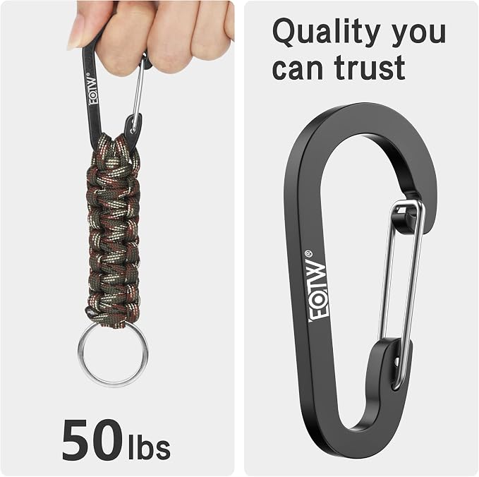 EOTW Paracord Keychain for Men Women Paracord Carabiner Backpack Keychain - Image 5