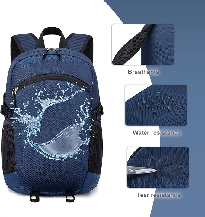 Lightweight Hiking Backpack 30L Packable Foldable Daypack Collapsible Travel - Image 6