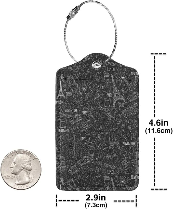 World Marks Luggage Cover for Suitcase and Luggage Tag Combination, Elastic - Image 4