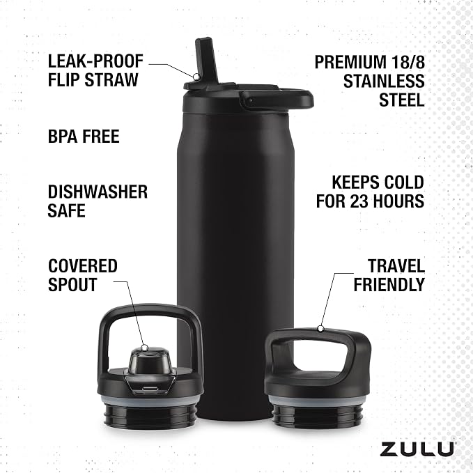 ZULU Base 32oz Stainless Steel Water Bottle - Image 4