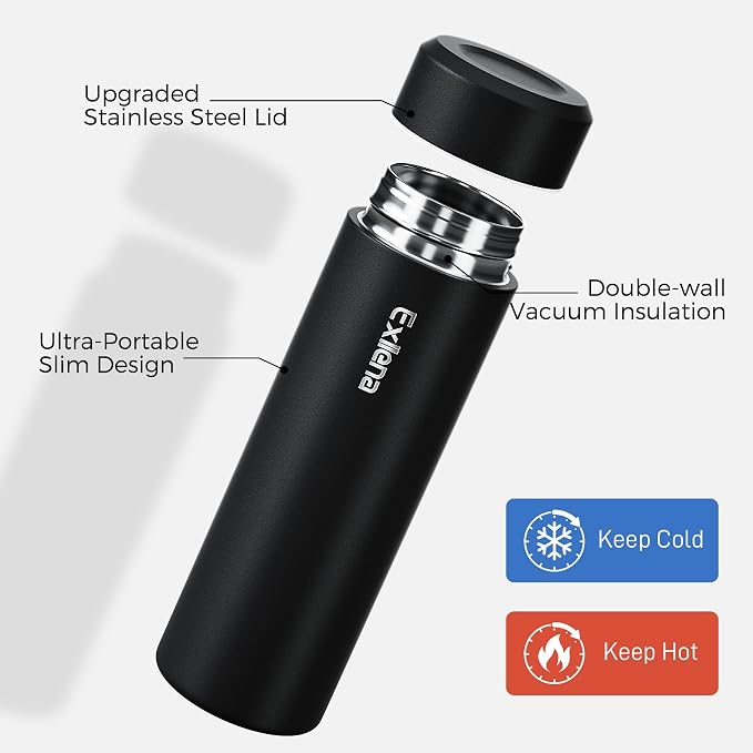 【Upgraded】Exllena Small Insulated Water Bottle 12 oz/350ml– Mini Insulated - Image 3