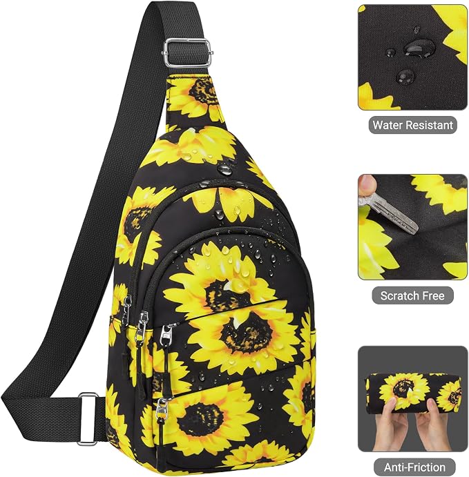Tuwubi Crossbody Bags for Women, Sling Bag for Men, Small Hiking Backpack Anti - Image 5