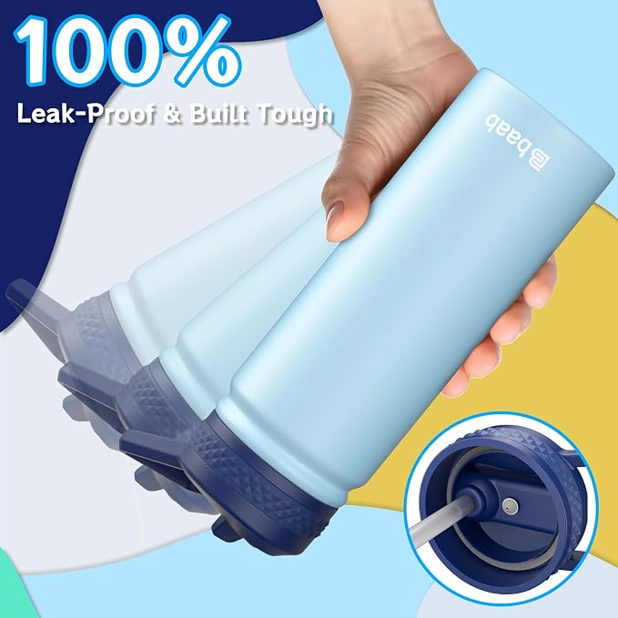 baab 18oz Kids Water Bottle, Insulated Water Bottle - Image 4