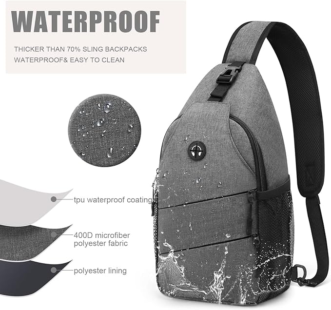 Pritent Crossbody Bags for Women Men Trendy Sling Bag Backpack Casual Chest Bag - Image 4