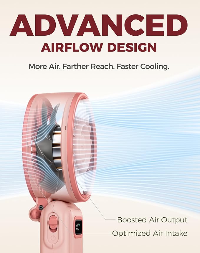 Diveblues Portable Turbo Fan, 100 Speed Handheld Fan - Image 3
