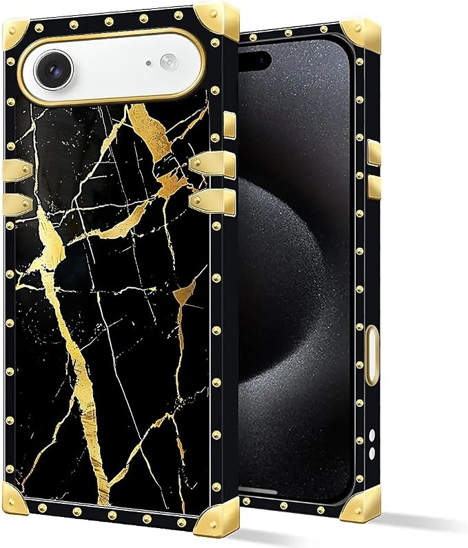 for iPhone 17 Air Case Luxury Golden Decoration - Image 2