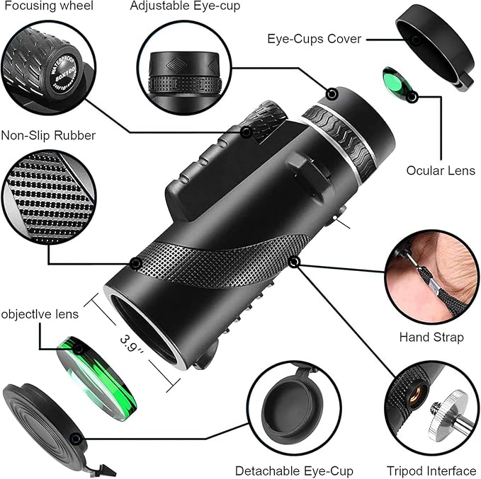 Monocular-Telescope 80x100 High Powered Monoculars High Definition - Image 2