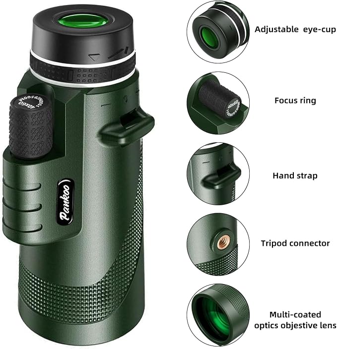 40X60 Monocular Telescope with Smartphone Holder& Tripod, High Power - Image 2