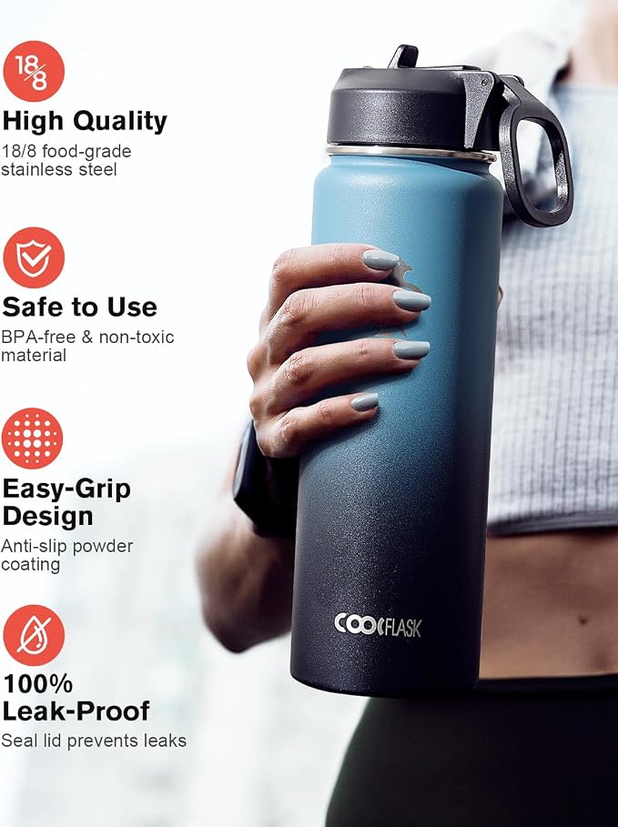 Coolflask Water Bottle 24 oz Insulated - Image 3
