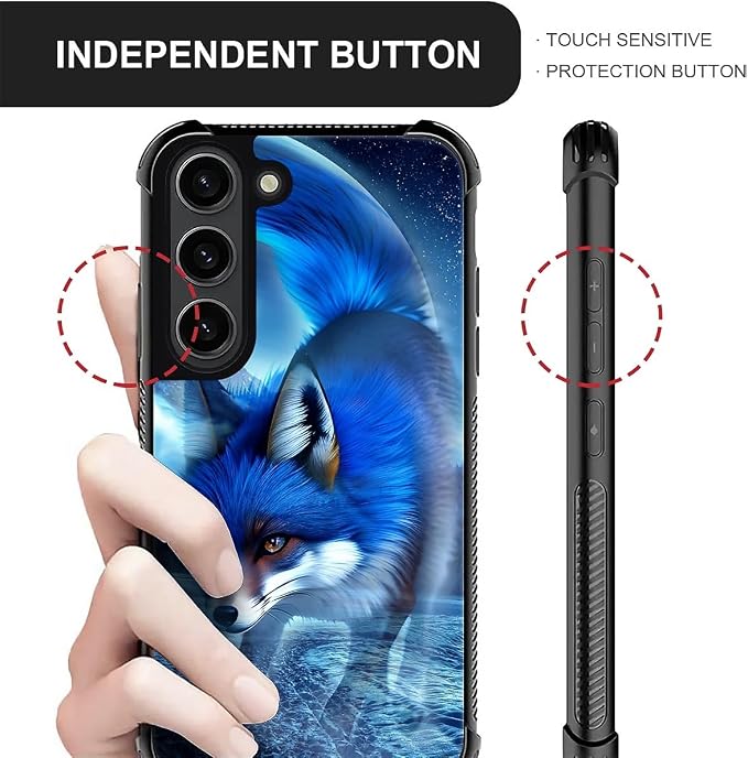 for Samsung Galaxy S23 Plus Case, Snowy Mountain Fox Lake Pattern Graphic - Image 6
