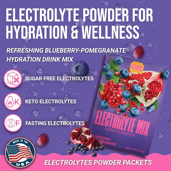 Dr. Price’s Electrolytes Hydration Powder Packets – Blueberry Pomegranate - Image 3