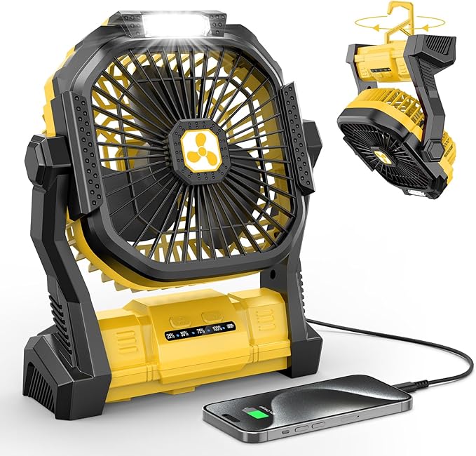 ONLYNEW Portable Fan Rechargeable, 20000mAh Cordless Battery Powered Fan by OnlyNewforYourLife