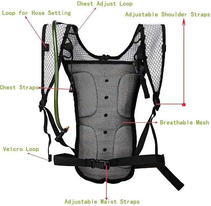 Hydration Pack with 2L Backpack Water Bladder - Image 3
