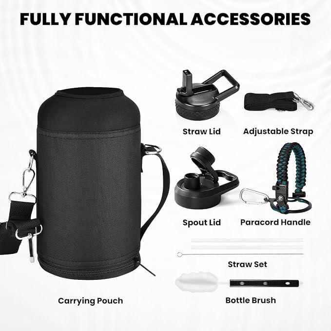 RAYMYLO Insulated Water Bottle 64 oz, Triple Wall Vacuum Stainless Steel - Image 6