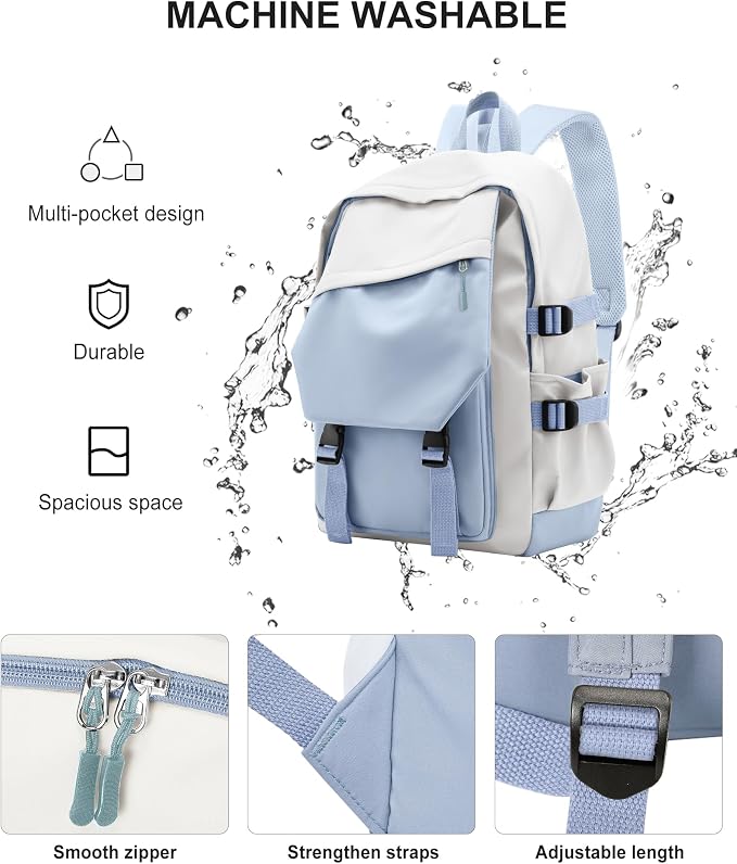 coowoz School Bag Lightweight Casual Daypack College Laptop Backpack - Image 5