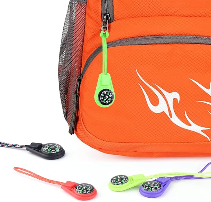 Mini Compass for Kids Compass Keychain，Button Compass Bulk kit，Paracord Hiking - Image 6