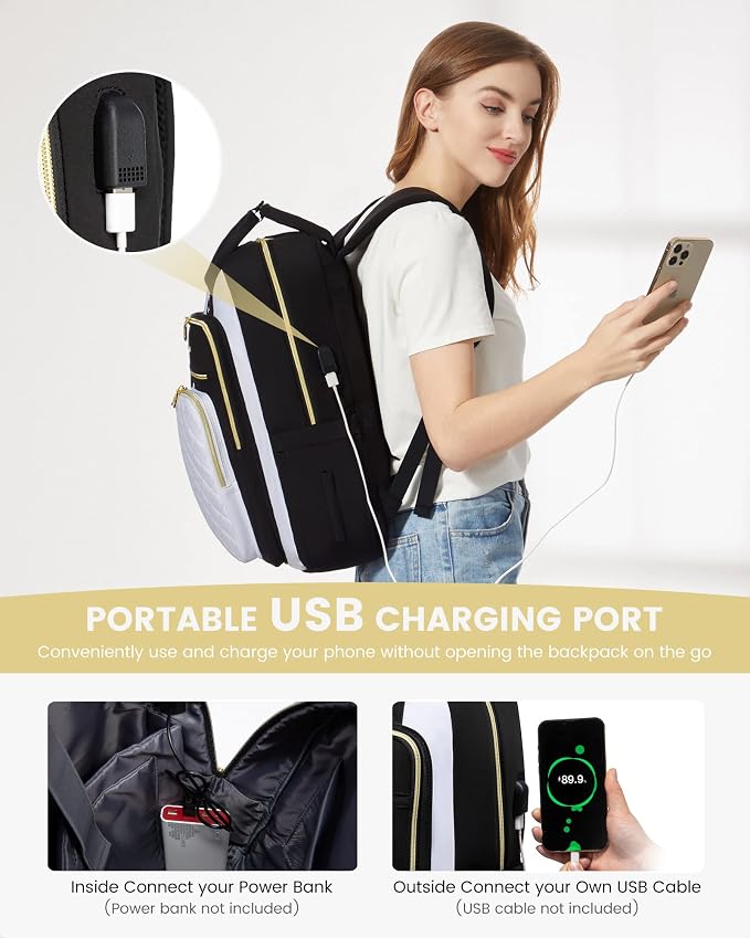 LOVEVOOK Laptop Backpack for Women, Fashion Backpack Purse for Travel - Image 5