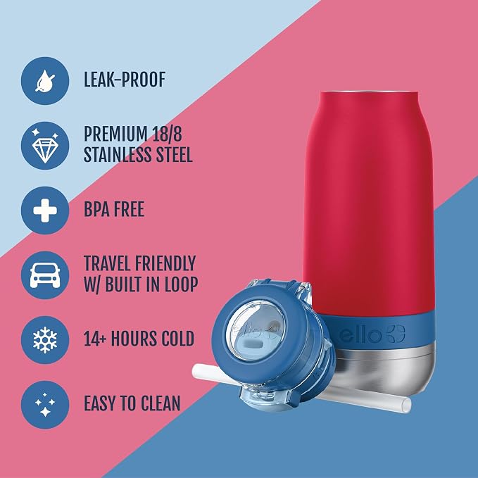 Ello Emma 14oz Vacuum Insulated Stainless Steel Kids Water Bottle - Image 2