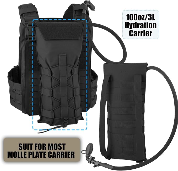 PETAC GEAR 1.5L / 3L Tactical Hydration Pack，Molle Carrier Pouch - Image 2
