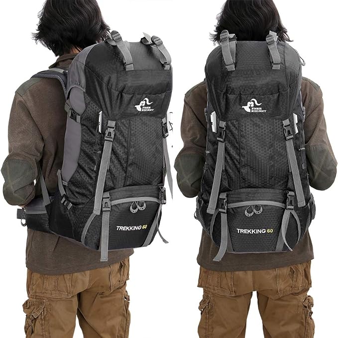 Bseash 60L Waterproof Hiking Camping Backpack - Image 9