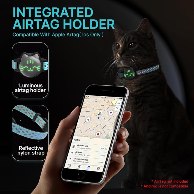 Waterproof Airtag 2nd & 1st Cat Collar, Breakaway Cat Airtag Collar - Image 5
