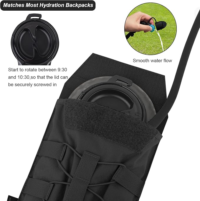 PETAC GEAR 1.5L / 3L Tactical Hydration Pack，Molle Carrier Pouch - Image 3