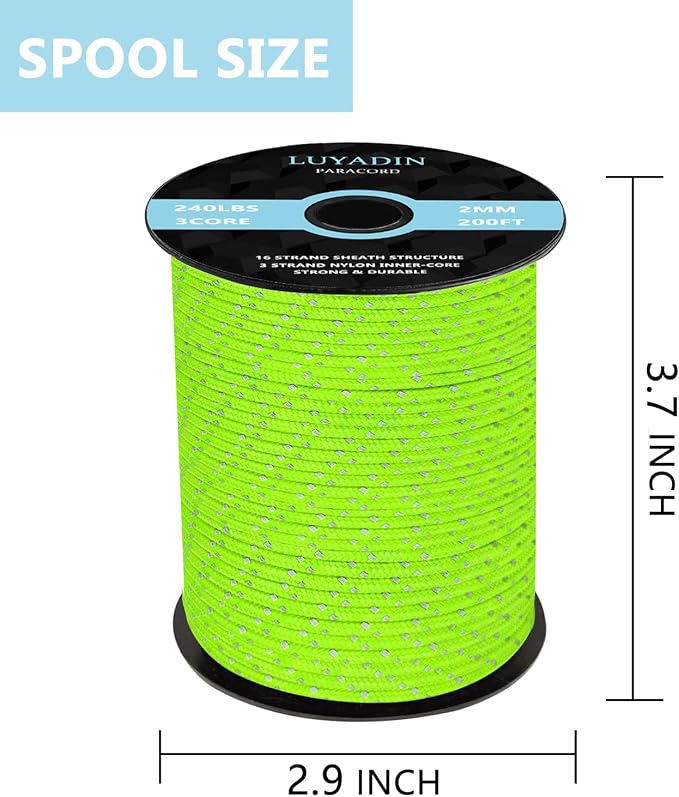 Reflective Paracord 240lb - Image 2