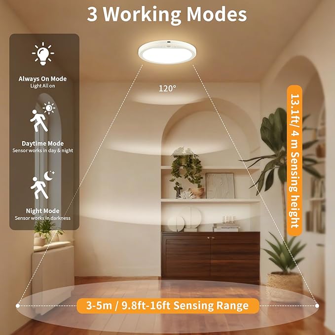 Meliya Rechargeable Motion Sensor Ceiling Light - Image 2