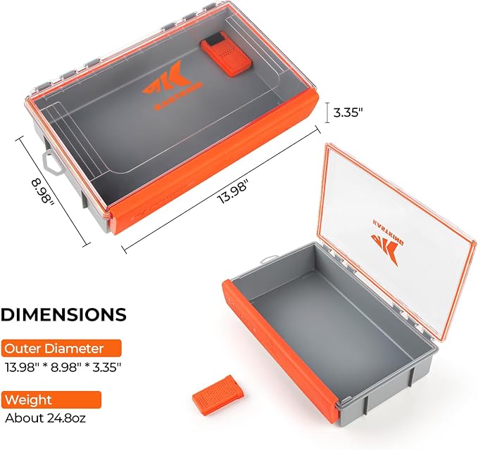 KastKing HyperSeal Waterproof Tackle Box, 3700 Deep Tackle Trays, Fishing - Image 8