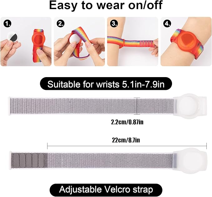 Kids Wristband Compatible with Apple AirTag, Protective Case - Image 2