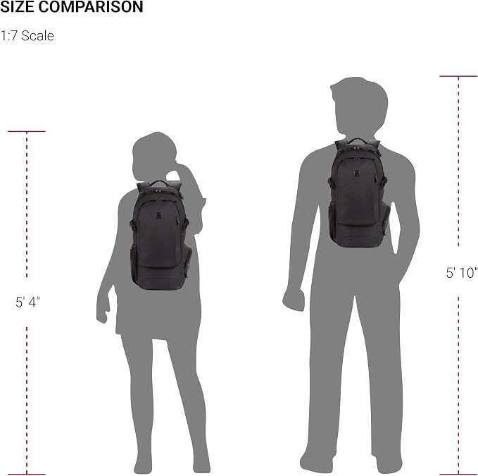 SwissGear 3598 Backpack, Narrow Daypack, Dark Grey - Image 6