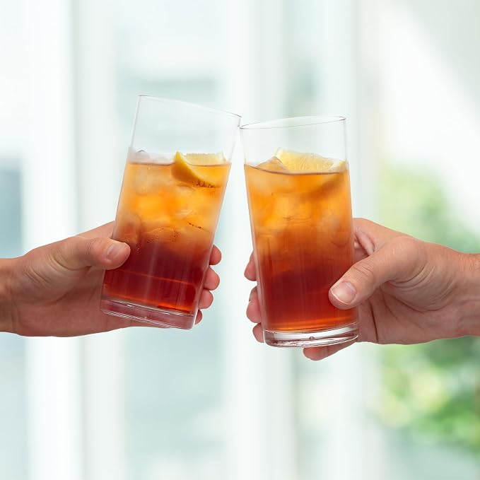 Zulay Kitchen Plastic Drinking Glasses – 16oz Acrylic Shatterproof Water Cups - Image 7