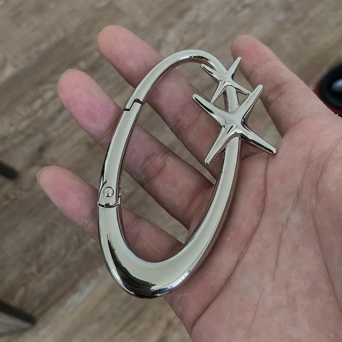 Y2K Cute Star Carabiner Keychain Cool Belt Loop Clip Starlight Heavy Duty - Image 4