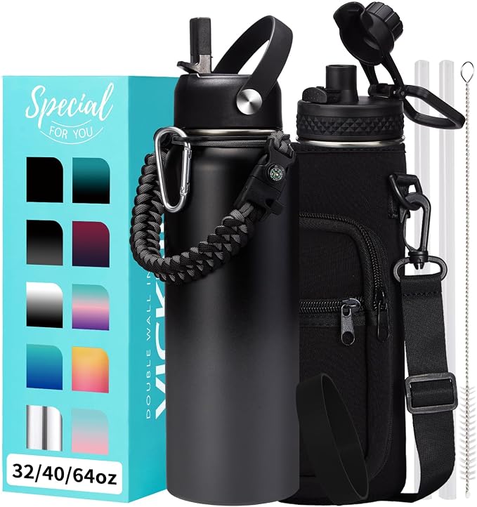 40 oz Water Bottles Insulated by VICKNIY