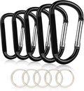 Carabiner Caribeaner Clip, Extra Large 4" Aluminum Carabeaner Keychain Hook by CampTek