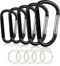 Carabiner Caribeaner Clip, Extra Large 4" Aluminum Carabeaner Keychain Hook by CampTek