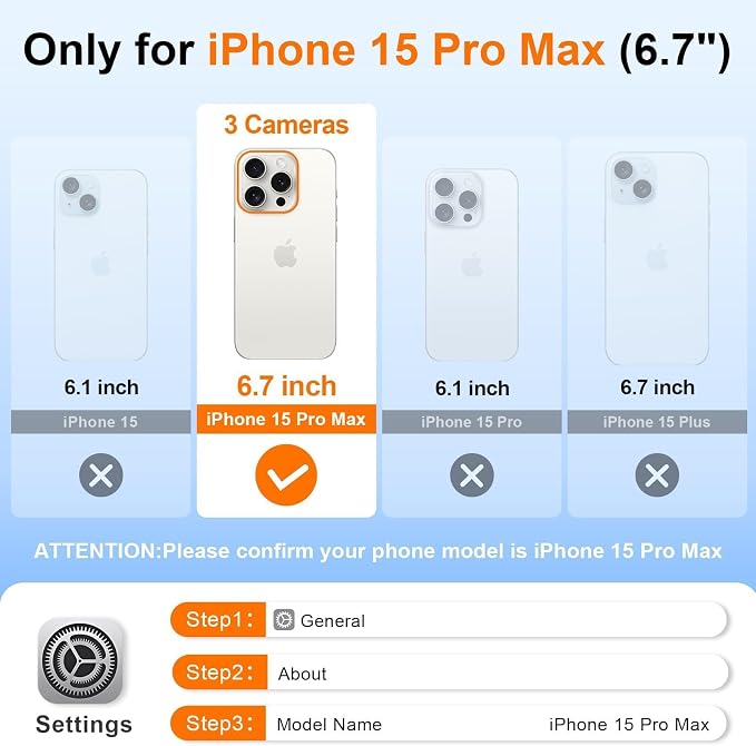 WIFORT for iPhone 15 Pro Max Waterproof Case, 360 Full Body Sealed Protection - Image 3