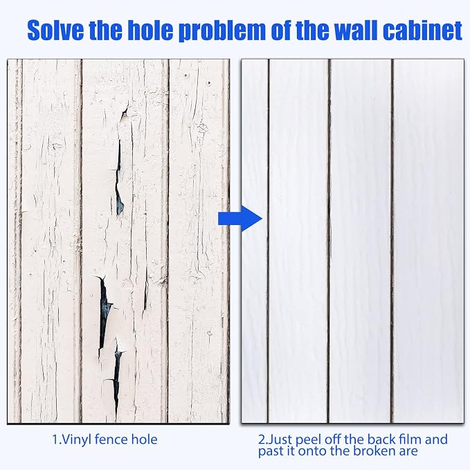 Mudder Vinyl Siding Repair Kit 6 x 8 Inch Vinyl Siding Patch Self Adhesive PVC - Image 4