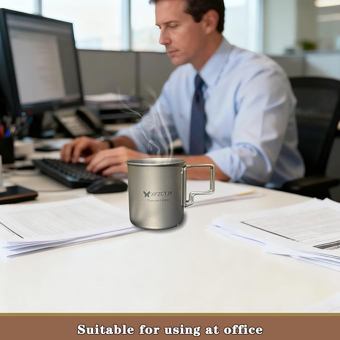 420ml Ultralight Titanium Tea Cup Coffee Mug - Image 9