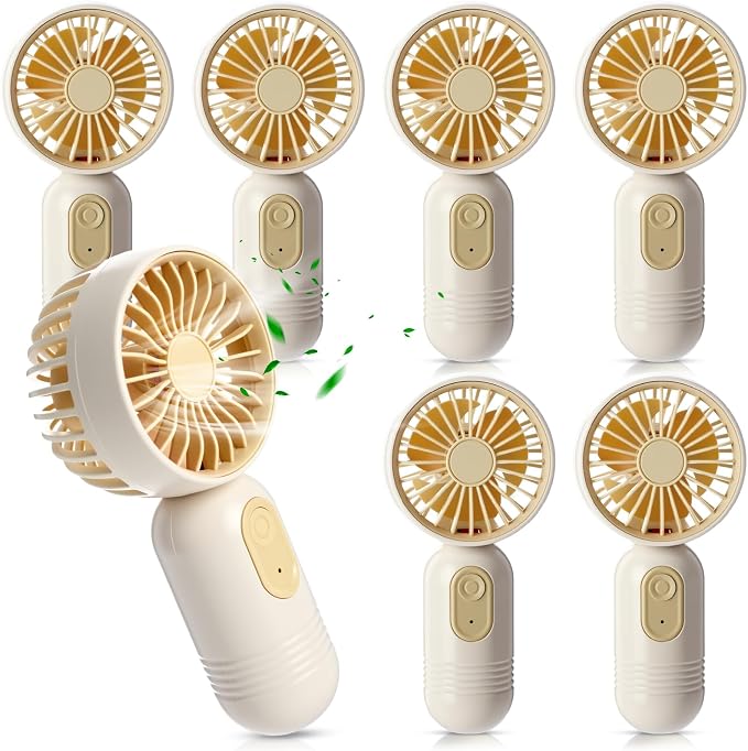 Rossesay 6 Pcs Mini Portable Fan Bulk Cute Handheld Lightweight Small Little by Rossesay