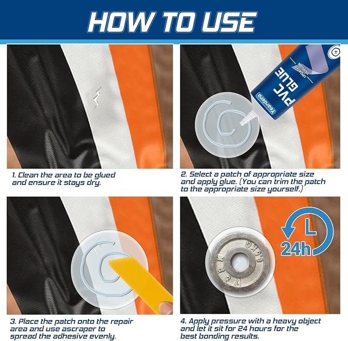 Yeardera Air Mattress Patch Kit, Waterproof Vinyl Repair Kit, High Strength PVC - Image 6