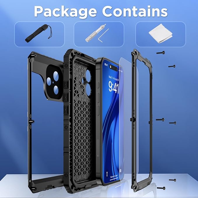 Mitywah Waterproof Case for iPhone 16 Plus, Shockproof Heavy Duty Case - Image 6