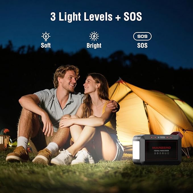 Portable Power Station 300W MARBERO 237Wh Camping Solar Generator Backup - Image 6