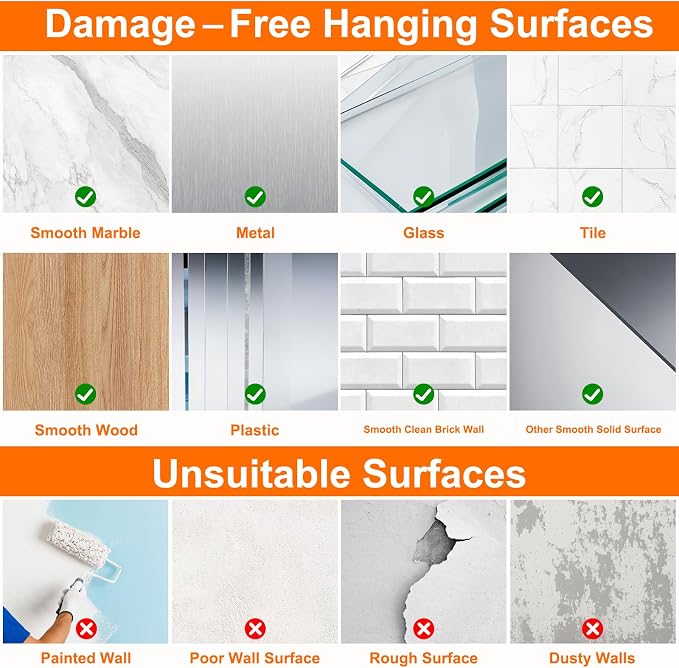 DDMY Adhesive Hooks for Hanging Heavy Duty 2026 Upgraded Black 24 Pack Sticky - Image 7