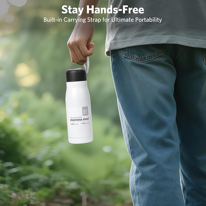 Small Water Bottle 12 oz, Dusgut Insulated Water Bottle, Stainless Steel - Image 5