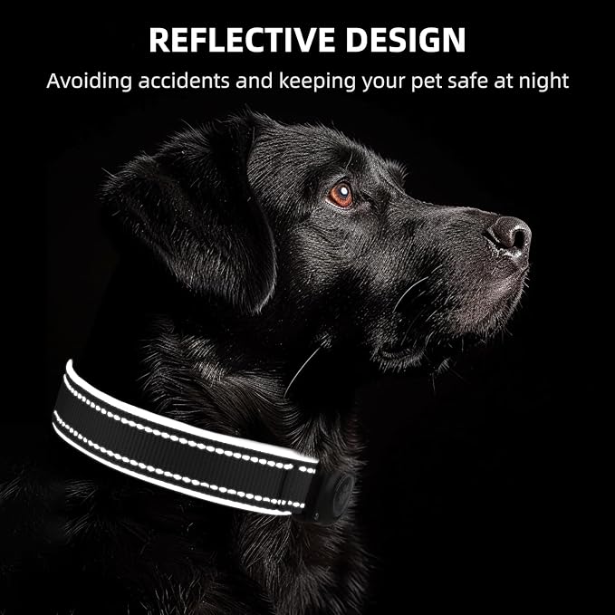 AirTag Dog Collar, IP68 Waterproof Air Tag Dog Collar Holder, Reflective - Image 6